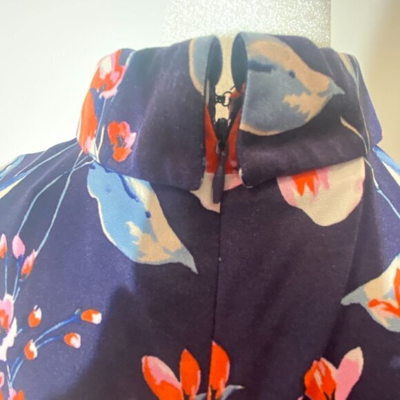 Women's Ivanka Trump Choker Collar Floral Sleeveless Tent Dress - Size Large - Picture 6 of 9